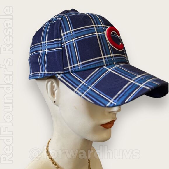 Chicago Cubs Plaid Hat - Adult Size S/M, Officially Licensed - Picture 4 of 11
